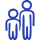 Adult and Young Person Icon Large Blue