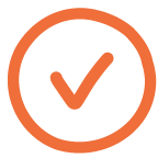 Checkmark Icon Extra Large Orange