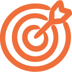 Dartboard Bullseye Icon Extra Large Orange