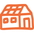 House Icon Detailed Large Orange