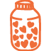 Jar of Love Icon Orange