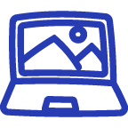 Laptop Icon Extra Large Blue