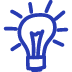 Lightbulb Icon Large Blue