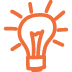 Lightbulb Icon Large Orange