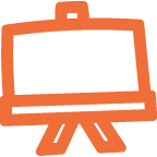 Presentation Icon Extra Large Orange
