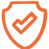 Protection Shield Icon Large Orange