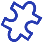 Puzzle Piece Icon Extra Large Blue