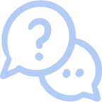 Question Speech Bubbles Extra Large Baby Blue