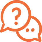 Question Speech Bubbles Extra Large Orange