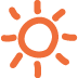 Sun Icon Large Orange